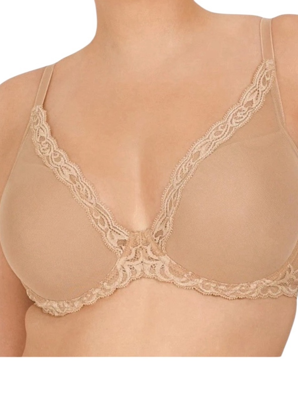 NATORI Feathers Plunge T-Shirt Bra! Retail $68.